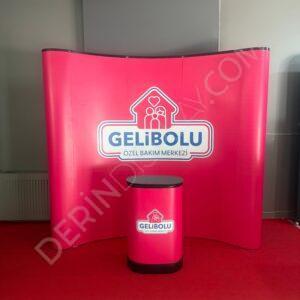 3x3 ÖRÜMCEK STAND OVAL 3 PANEL - Görsel 8