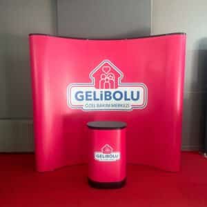 3x3 ÖRÜMCEK STAND OVAL 3 PANEL - Görsel 8