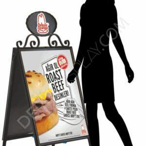 Antik A Kaldırım Panosu Afiş Çerçeveli - Görsel 5