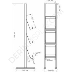 A4 BROŞÜR DERGİ STANDI BASAMAKLI - Görsel 7
