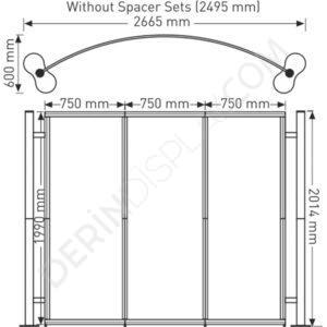 CENTRO STAND OVAL - 3 PANEL - Görsel 3