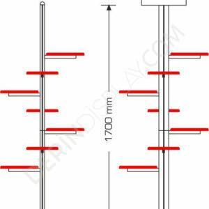 ÇOKLU SUNUM STANDI - RAFLI - Görsel 9