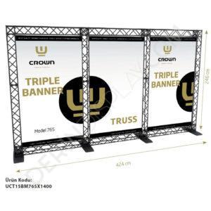 CROWN TRUSS STAND BANNER 120CM + 120CM + 120CM x 240CM