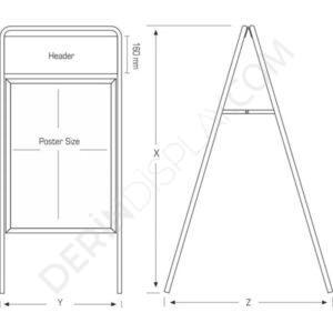 Demir A Kaldırım Panosu Afiş Çerçeveli - Alınlıklı - Görsel 9