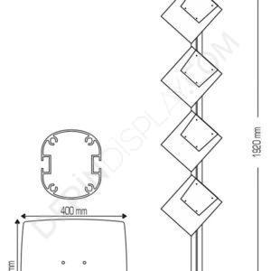 EĞİMLİ BROŞÜR STANDI 8xA4 - ALINLIKLI - Görsel 4