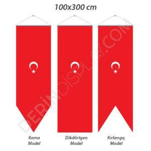 KIRLANGIÇ BAYRAK 100X300 CM