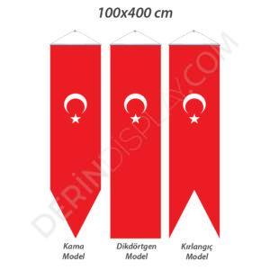 KIRLANGIÇ BAYRAK 100X400 CM