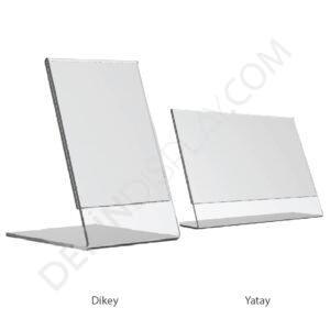 PLEKSİ FÖYLÜK EĞİMLİ L TİPİ 21X30 CM