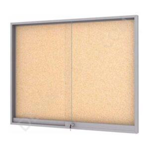 MİDİ SÜRGÜLÜ KAPAK İLAN DOLABI – MANTAR ZEMİNLİ