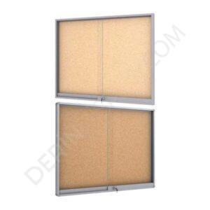 MİDİ SÜRGÜLÜ KAPAK İLAN DOLABI – MANTAR ZEMİNLİ - Görsel 3