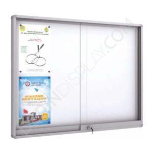 MİDİ SÜRGÜLÜ KAPAK İLAN DOLABI – MANYETİK ZEMİNLİ - Görsel 4