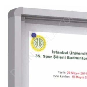 MİDİ SÜRGÜLÜ KAPAK İLAN DOLABI – MANYETİK ZEMİNLİ - Görsel 7