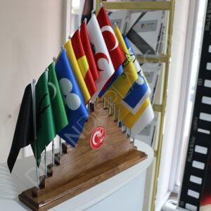 17'Lİ TÜRK DEVLETLERİ BAYRAKLARI SETİ - Görsel 4
