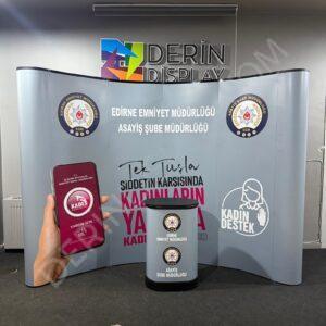 3x4 ÖRÜMCEK STAND OVAL 4 PANEL - Görsel 8