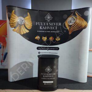 3x3 ÖRÜMCEK STAND OVAL 3 PANEL - Görsel 3