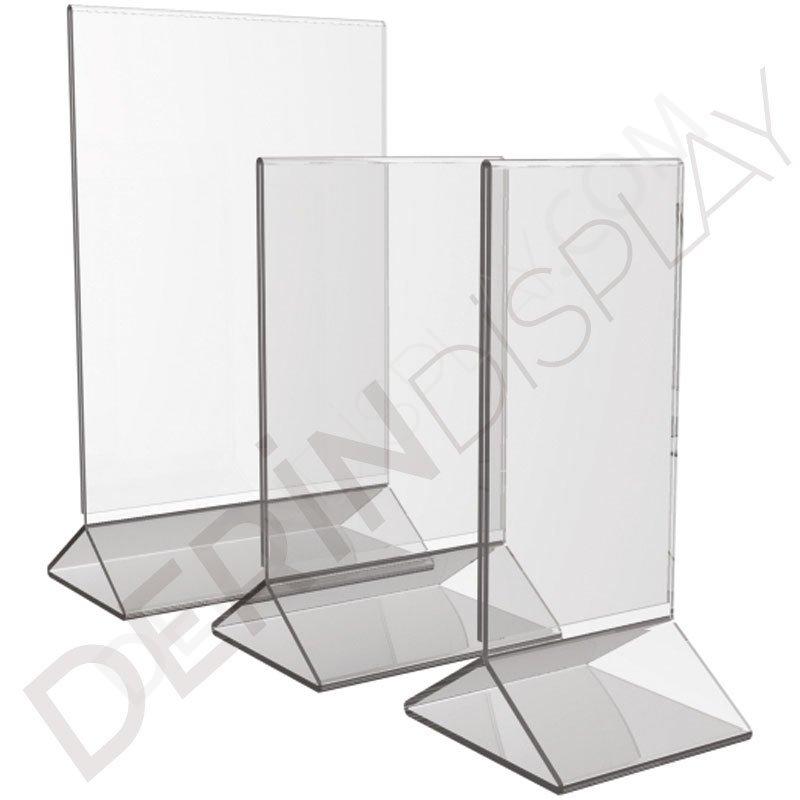 PLEKSİ FÖYLÜK ÜÇGEN AYAK T TİPİ 15x21 CM