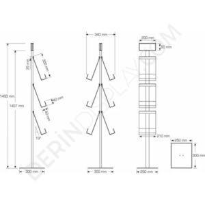 PİRAMİT BROŞÜR STANDI 6 A4 - Görsel 8