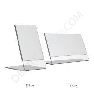 PLEKSİ FÖYLÜK EĞİMLİ L TİPİ 15X21 CM