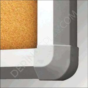 TEKERLEKLİ SÜRGÜLÜ KAPAK İLAN DOLABI – MANTAR ZEMİNLİ - Görsel 3