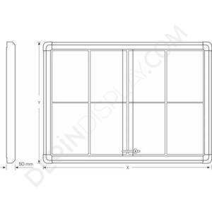TEKERLEKLİ SÜRGÜLÜ KAPAK İLAN DOLABI – MANYETİK ZEMİNLİ - Görsel 5