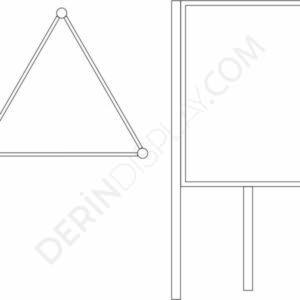 Su Geçirmez Üç Yönlü Kaldırım Panosu - Görsel 5