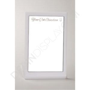 Masaüstü Dekoratif Yazılı Makyaj Aynası - Görsel 3