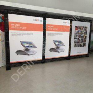 CROWN TRUSS STAND BANNER 150cm + 150cm + 150cm x 240cm