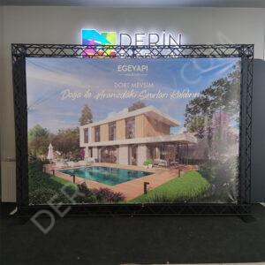 CROWN TRUSS STAND BANNER 330CM x 240CM
