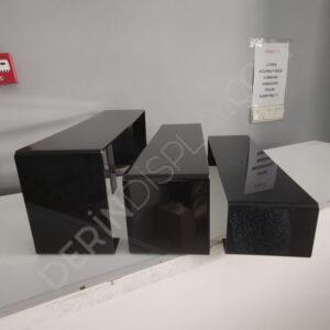 Pleksi 3'lü Merdiven Vitrin Seti Siyah - Görsel 3