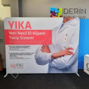 300x230 cm Kumaş Tekstil Stand Düz - Görsel 5