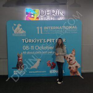 300x230 cm Kumaş Tekstil Stand Düz - Görsel 3