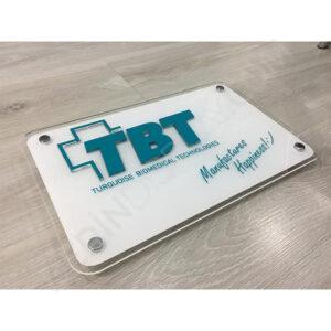 Pleksi Kontorlü Kapı Tabelası Kabartma Harf