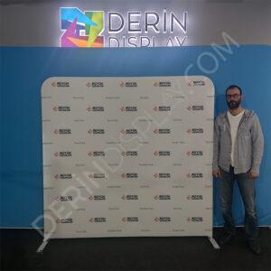 200x190 cm Kumaş Tekstil Stand Düz - Görsel 3