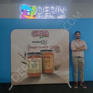 200x190 cm Kumaş Tekstil Stand Düz - Görsel 5