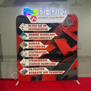 230x250 cm Kumaş Tekstil Stand Düz - Görsel 3