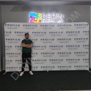 400x230 cm Kumaş Tekstil Stand Düz - Görsel 4