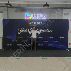 500x230 cm Kumaş Tekstil Stand Düz - Görsel 5