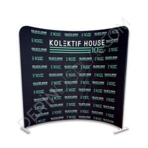 230x230 cm Kumaş Tekstil Stand Oval