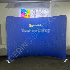 300x230 cm Kumaş Tekstil Stand Oval - Görsel 4