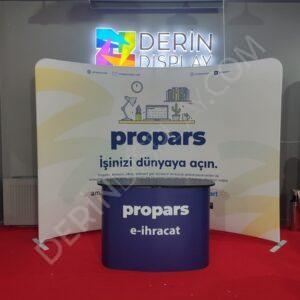 300x230 cm Kumaş Tekstil Stand Oval - Görsel 3