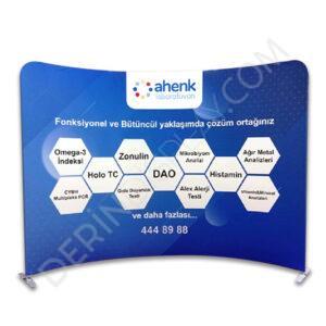 300x230 cm Kumaş Tekstil Stand Oval