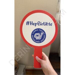 Yuvarlak Çift Yön Foreks El Döviz, El Pankartı Baskı