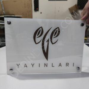 Pleksi Kapı Tabelası Çift Kat Pleksi Folyo Baskı - Görsel 4