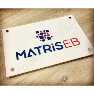 Pleksi Kapı Tabelası Folyo Baskılı