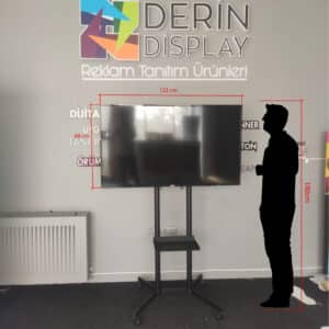 Ayarlanabilir AYAKLI LCD, PLAZMA, LED TV Standı, Televizyon Sehpası, Siyah TV Ünitesi, - Görsel 9