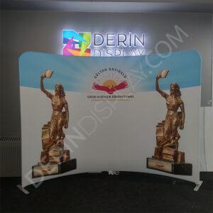 OVAL KUMAŞ TEKSTİL STAND BASKISI