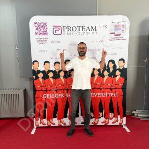 200×230 cm Kumaş Tekstil Stand Düz - Görsel 8