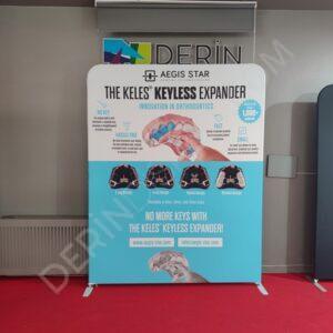 200×250 cm Kumaş Tekstil Stand Düz - Görsel 3