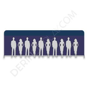 800×250 cm Kumaş Tekstil Stand Düz