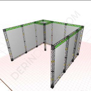 CROWN TRUSS STAND U 480CM + 480CM + 480CM x 300CM - Görsel 5